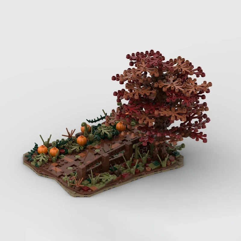 

MOC building blocks, assembly toys, autumn scenery, 549 models, a creative gift for all architecture enthusiasts
