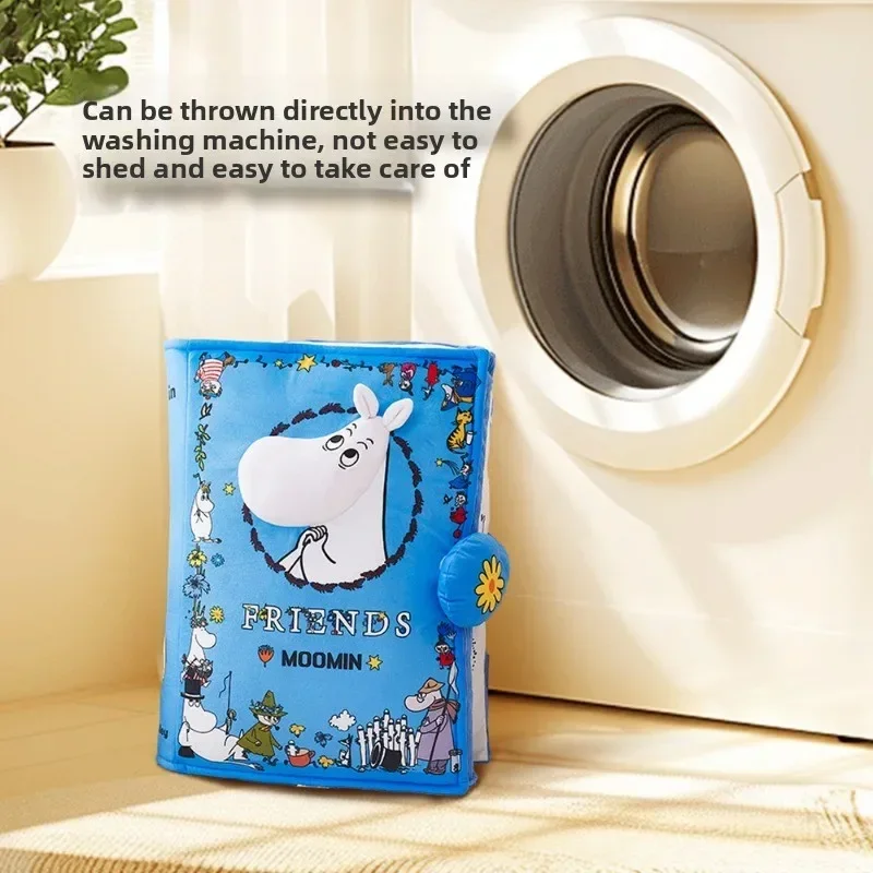 M-Moomins Cute Cartoon Sofa Throw Pillow Creative Book Shaped Plush Cushion Soft Decorative Back Pillow for Home Bedroom