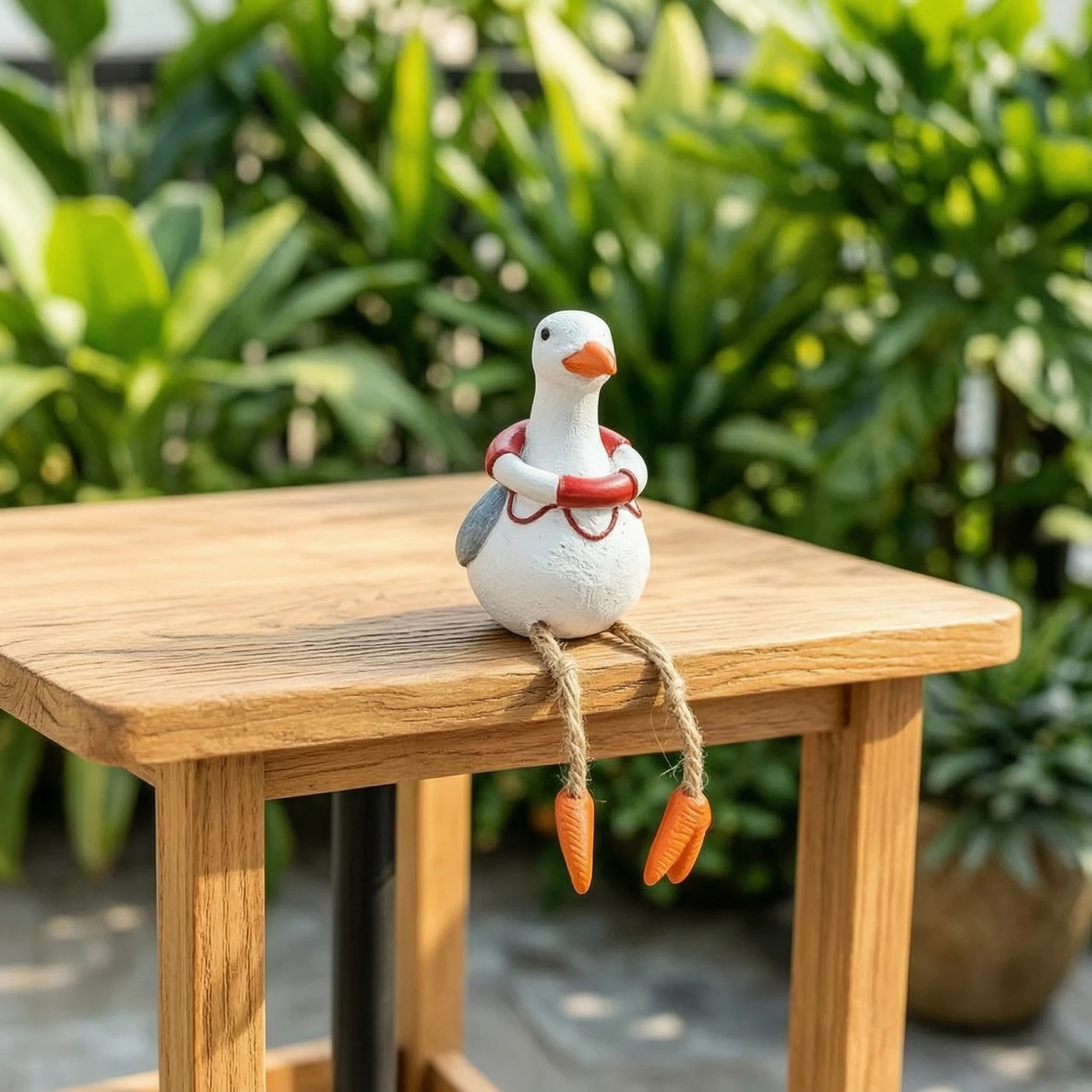 Seagull Figurine Nautical Sea Bird Figurine Bird Ornament Attractive Decor Lifelike for Shelf, Desk view 5