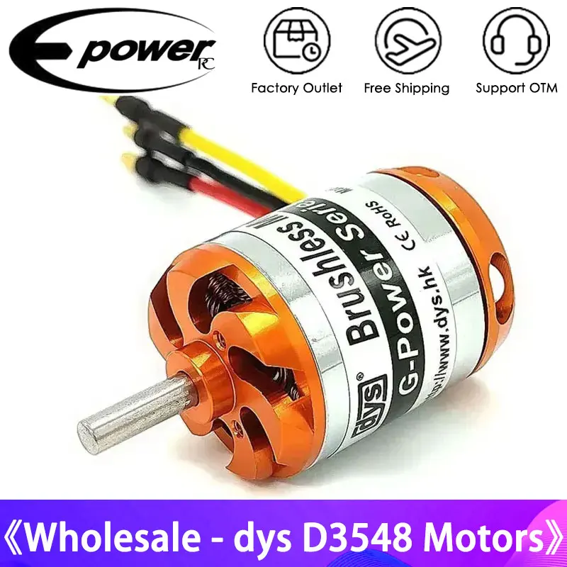 

DYS D3548 790KV 900KV 1100KV ESC Brushless Motors Metal Parts 3548 Motor For RC Fixed-Wing Helicopters Toy Accessories Accs