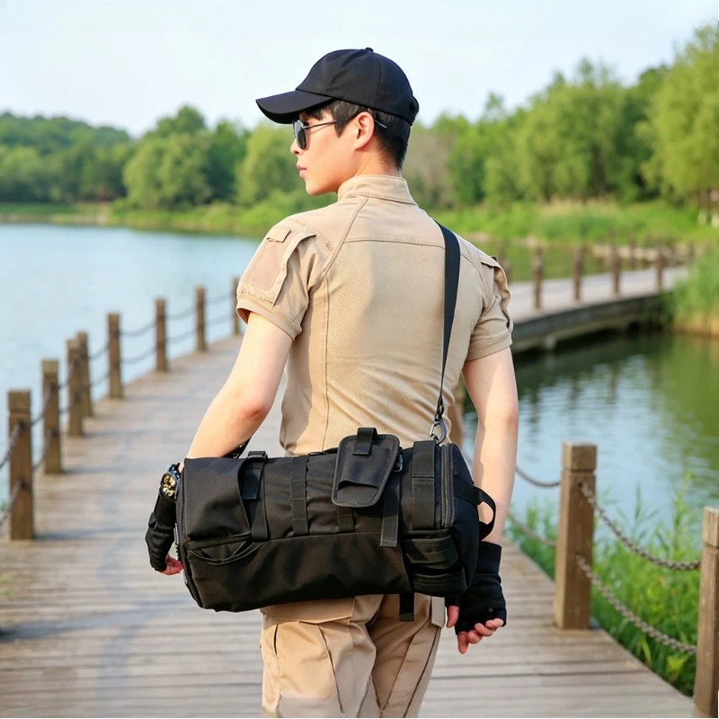 Multi-Functional Lure Backpack Large Dry Wet Separate Fishing Tackle Bag Hanging Gear Durable Scratch Resistant Shoulder Pack