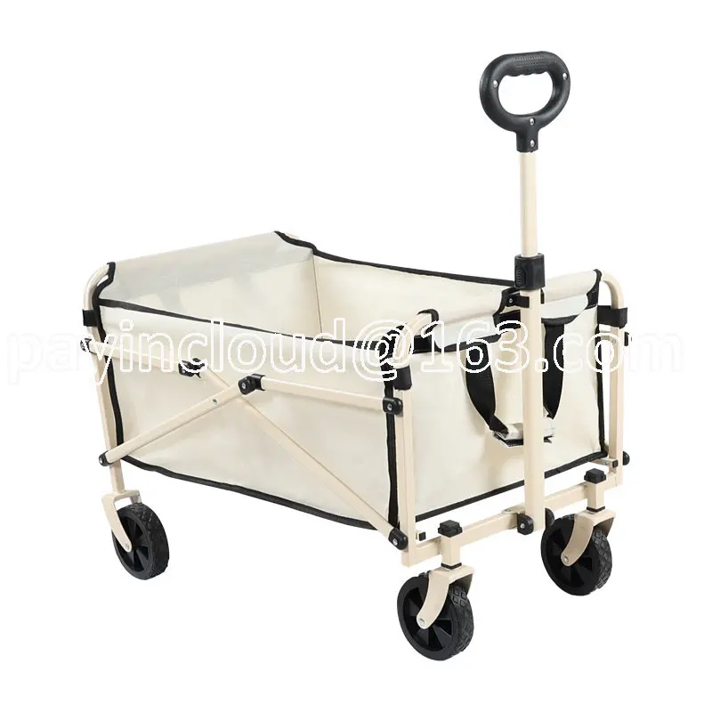 

Camping carts can be folded outdoor hand-pushed picnic carts, camp trailers, pull rods and small carts