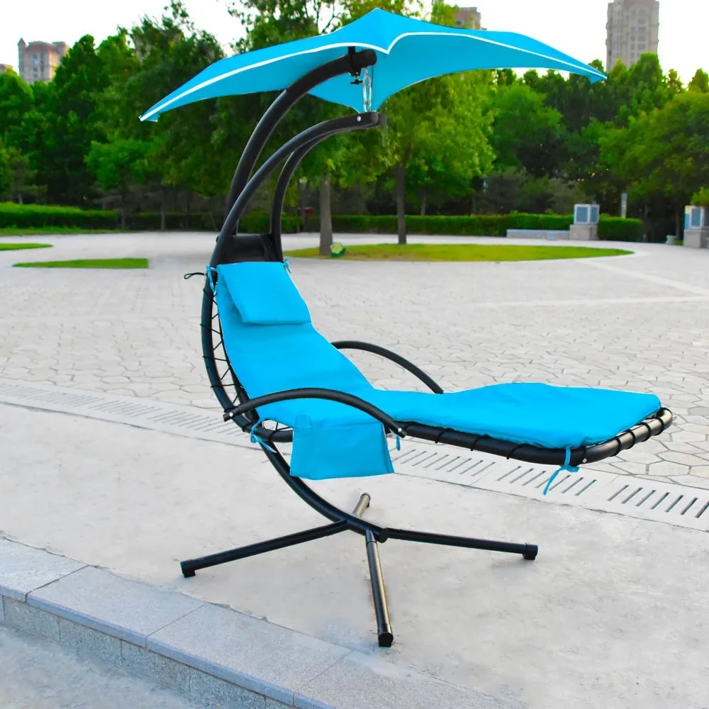 Outdoor hängende Lounge Stuhl Ersatz Kissen bezug und Regenschirm Stoff, für Terrasse gebogen Chaiselongue schwimmende Schaukel gemacht