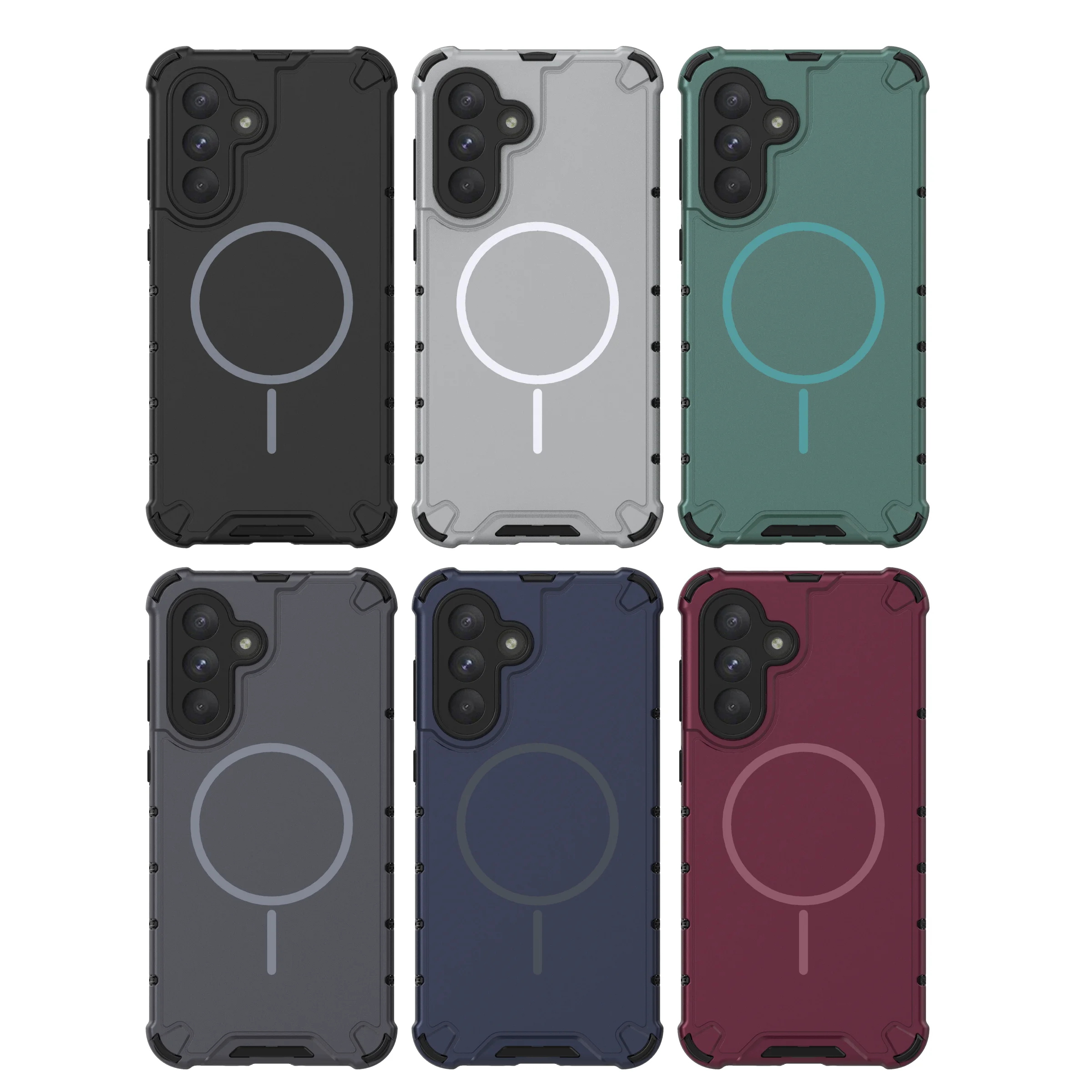 Military Grade Rugged Magnetic Case For Magsafe For Samsung S25 S24 S23 Plus Ultra A56 A36 A55 A35 A25 Airbag Shockproof Cover