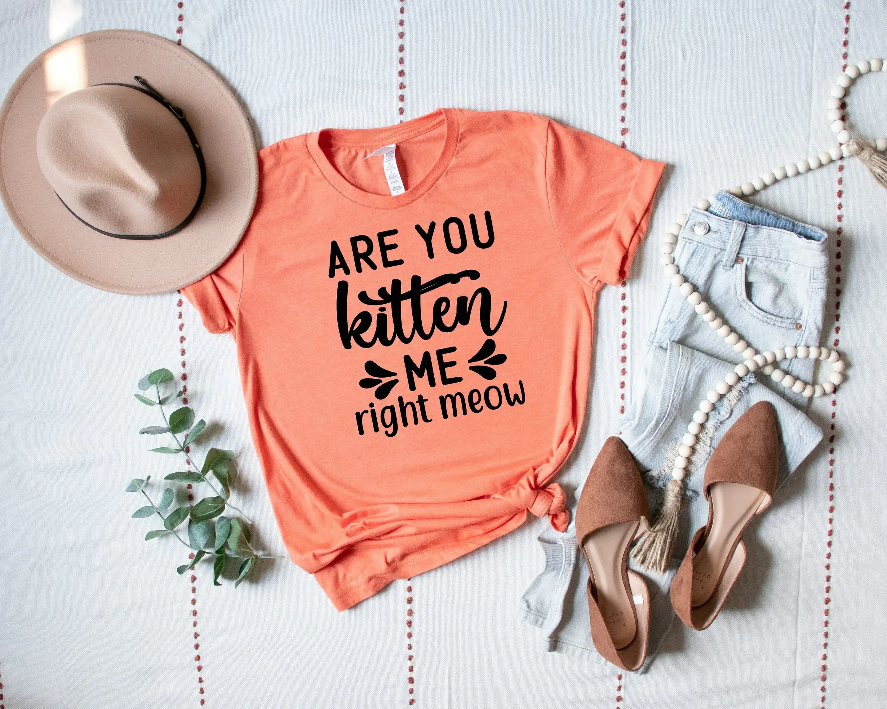 Are You Kitten Me Right Meow T Shirt Cute Cat Mom Lover Funny