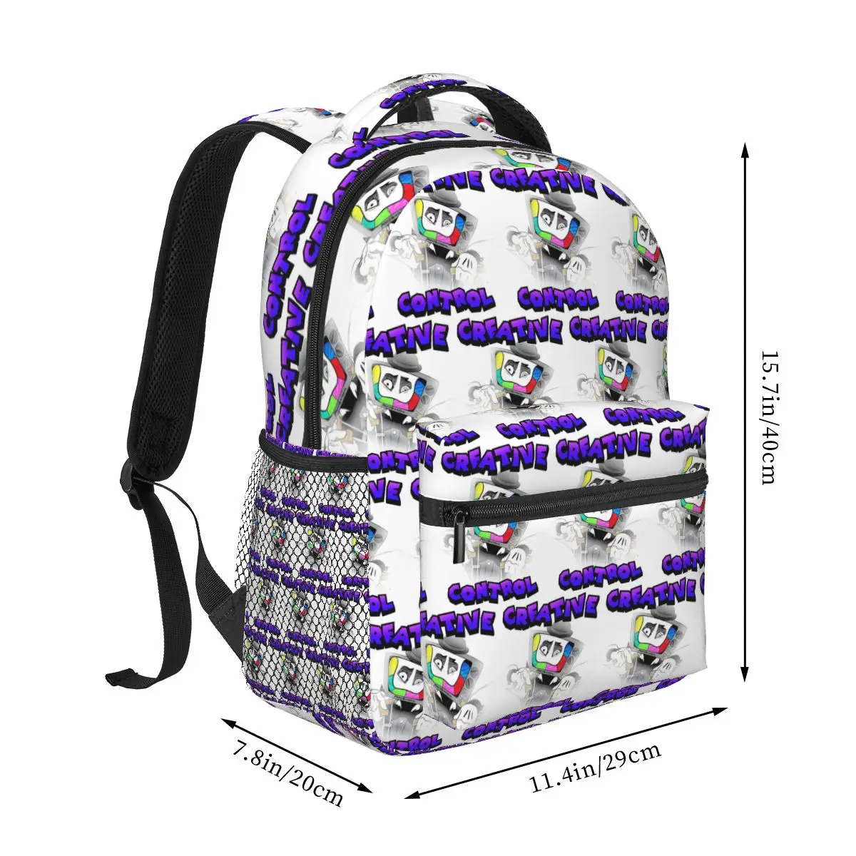 Creative Control (Mr. Puzzles) (Transparent Version) Backpack Student BookBag Children School Bag Computer Shoulder Bags