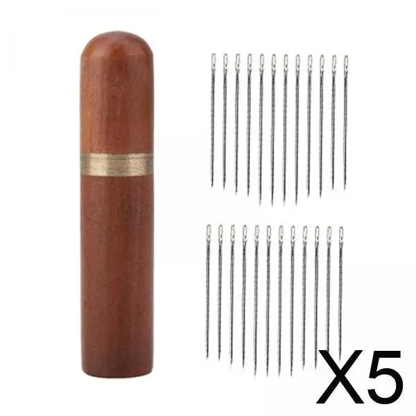 

Набор для хранения швейных и вышивальных принадлежностей ручной работы (5 шт.) с 24 деревянными футлярами