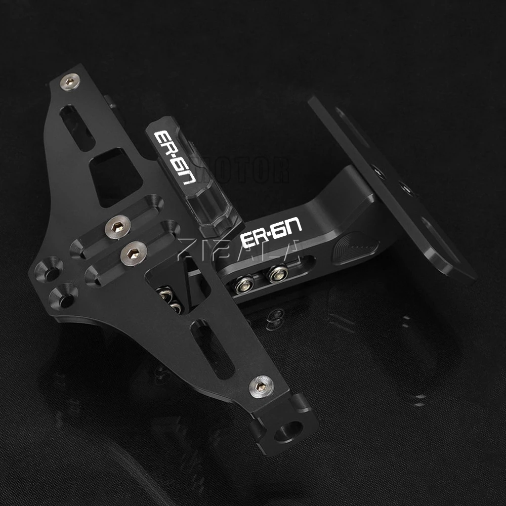 Motorcycle Rear License Plate Bracket Holder Turn Signal Light For KAWASAKI ER6N ER 6N 2006 2007 2008 2009 2010 2011-2023 2024