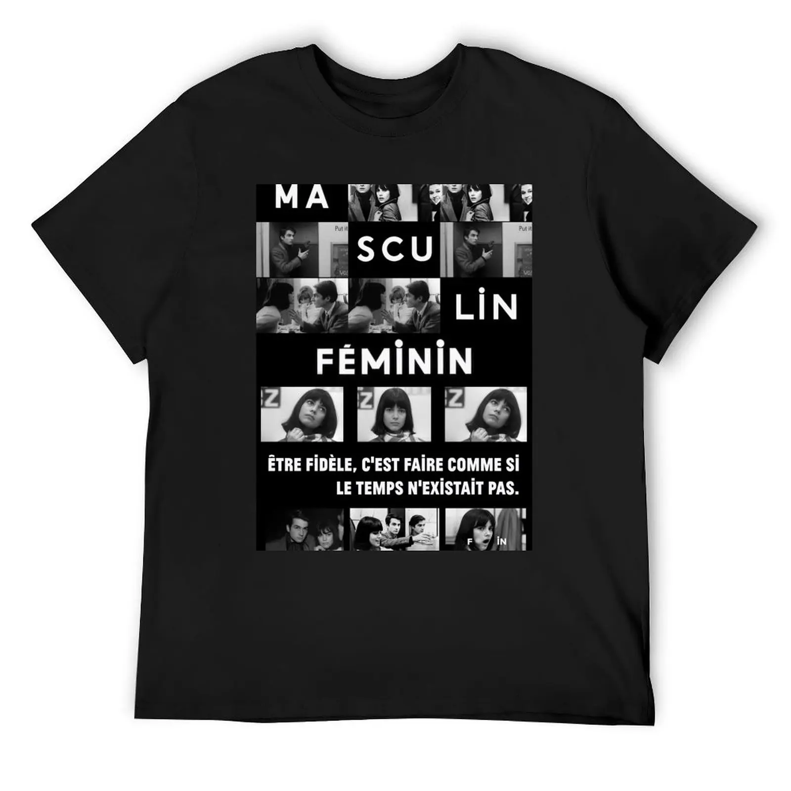 

Masculin Féminin (1966 film) Jean Luc Godard T-Shirt summer top graphic tee shirt street wear mens graphic t-shirts funny