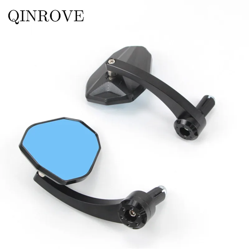 17-22mm 7/8'' Hohl Lenker End Spiegel Motorrad Zubehör Aluminium Legierung Blau Glas Rückspiegel