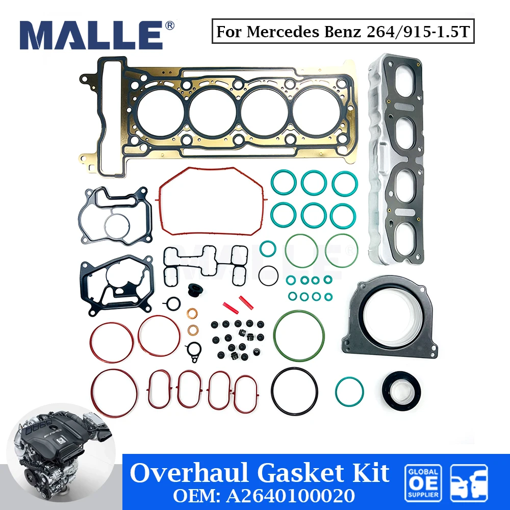 

Engine Overhaul Gasket Kit For Mercedes Benz 264.915 1.5T C200 E180 E-CLASS GLK 260 200 250 Auto Car Accessories OEM A2640100020