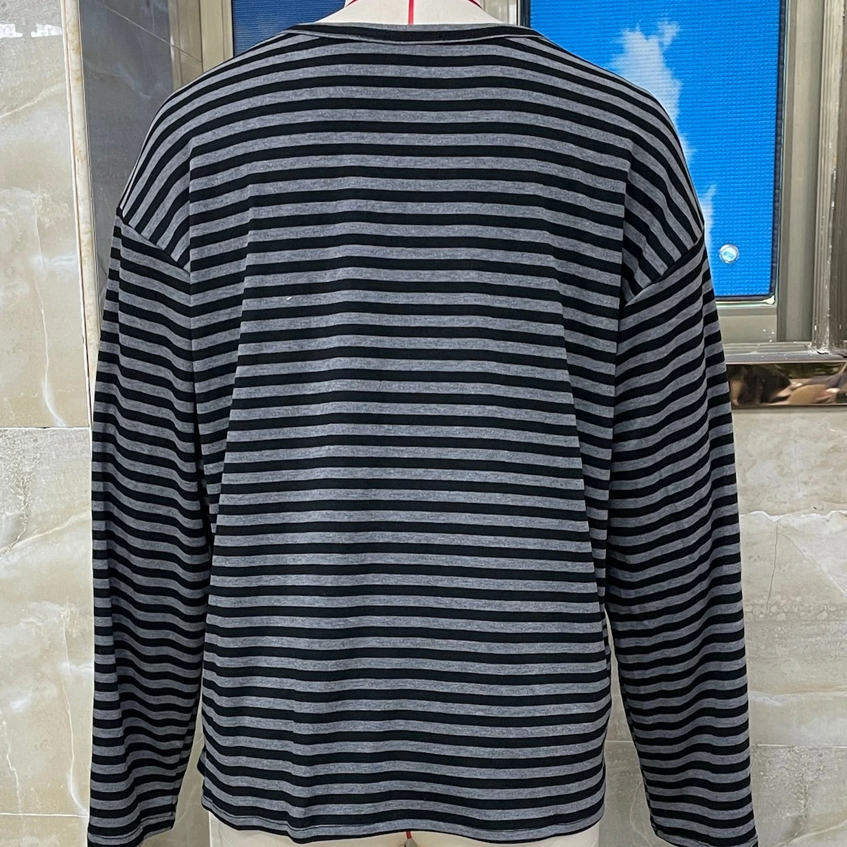 

Женская винтажная лоскутная футболка с длинным рукавом и круглым вырезом, свободная женская осенняя повседневная полосатая футболка, уличная одежда