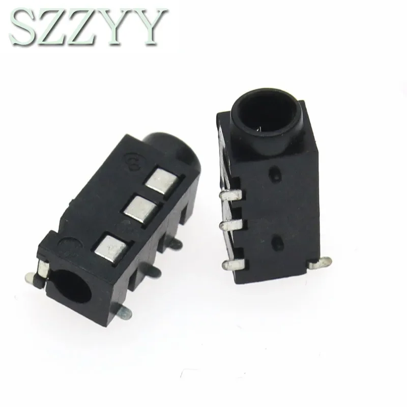 10PCS 3.5mm jack Female Audio Connector 4 Pin DIP Headphone Jack Socket PJ-320A PJ320A Audio Interface Audio Jack Black