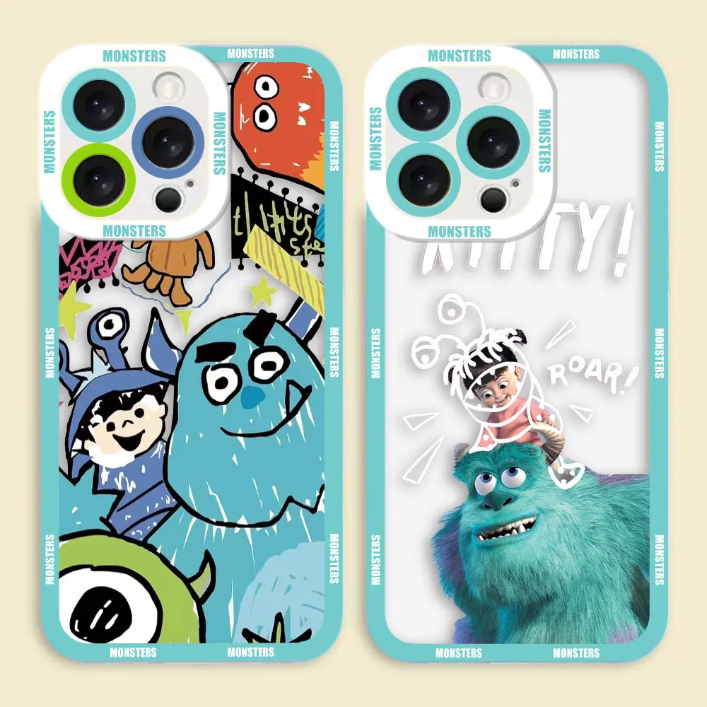 Monsters Inc Disney Sullivan Clear Phone Case For Samsung Galaxy S24 S23 S22 S21 S20 S10 FE M54 S25 NOTE 20 10 Case Funda Shell