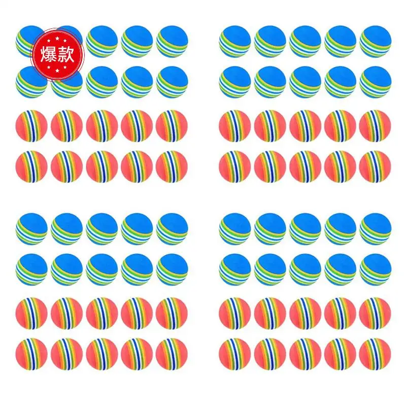 

80 Pcs Golf Ballssoft Foam Garden Golf Balls Practice Golf Balls Sponge Rainbow Golf Balls For Indoor Outdoor