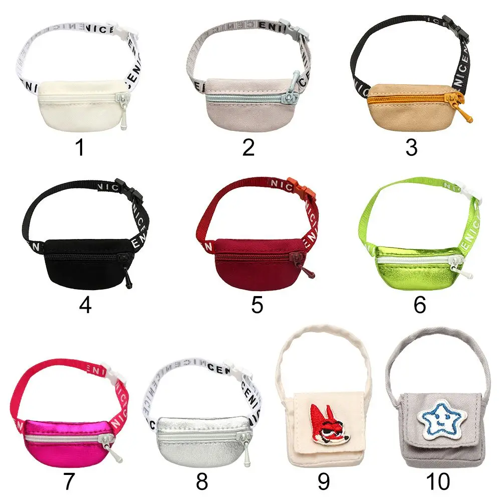 For 1/11 OB11 Dolls DIY Doll Toys Backpack 1/6 1/8 1/12 BJD Dolls Bag For Handmand Doll Belt Bag Accessories