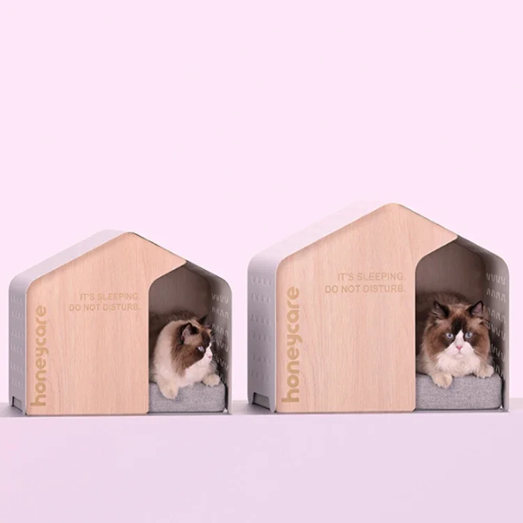 Luxury Designer Cat Pet House Indoor Breathable Fashion Cute Dog House With Soft Mat