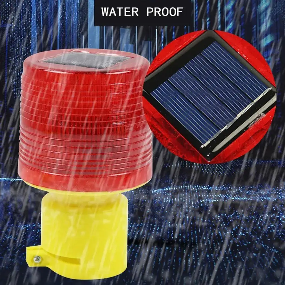 Solar LED Emergency Light, Solar-Powered Luzes de advertência, Beacon Light, Luzes, Tower Lamp, Guindaste, Tráfego Alarme, Q2P4