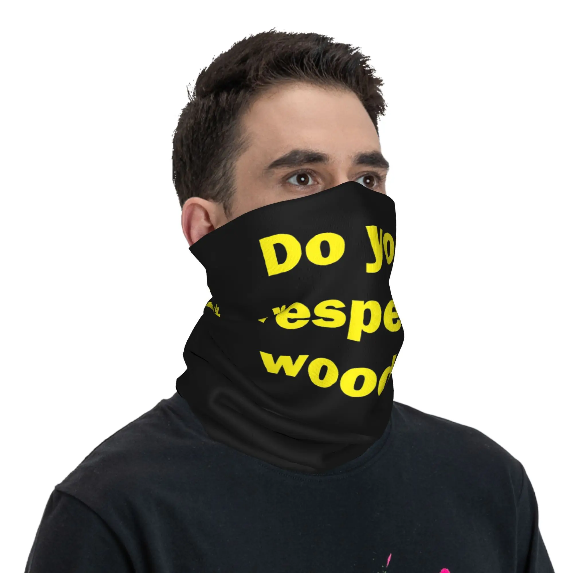 나무를 존중하시나요 Bandana Neck Cover 프린트 랩 스카프 따뜻한 모자 하이킹 낚시 남여 성인 통기성