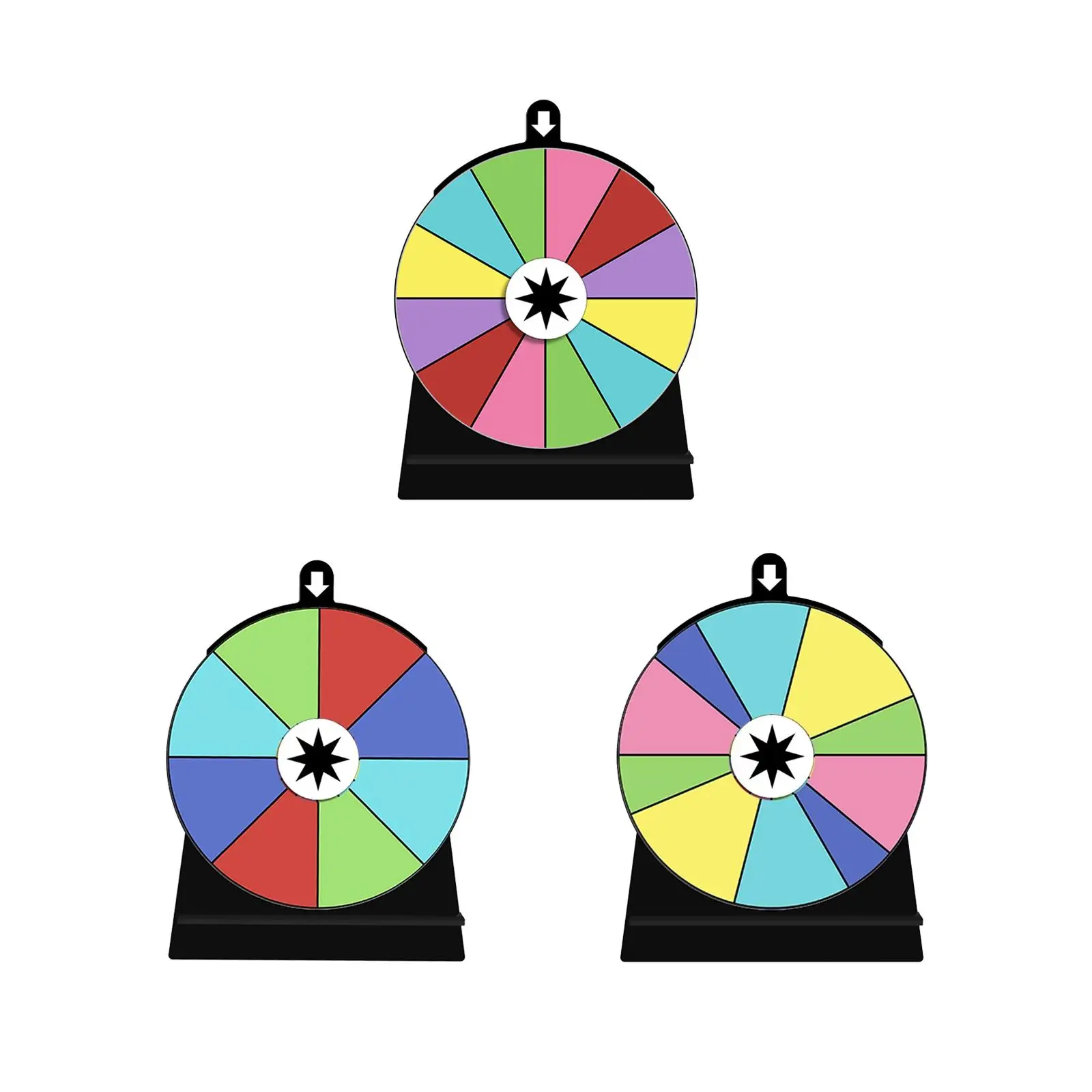 Colored Rotating Wheel Fortune Wheel Editable Roulette Wheel Drinking Game for Adults for Classroom Supermarkets Restaurant