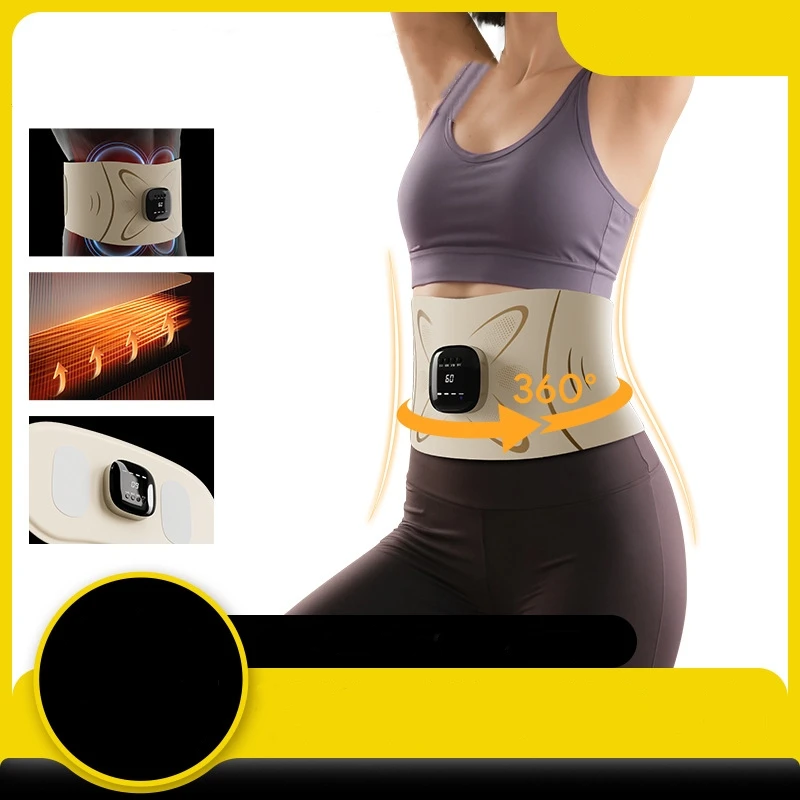 

EMS микротоковый массажер для талии и живота с подогревом, пояс для упражнений на животе, гладкий и укрепляющий массажер для нижней части спины для снятия усталости