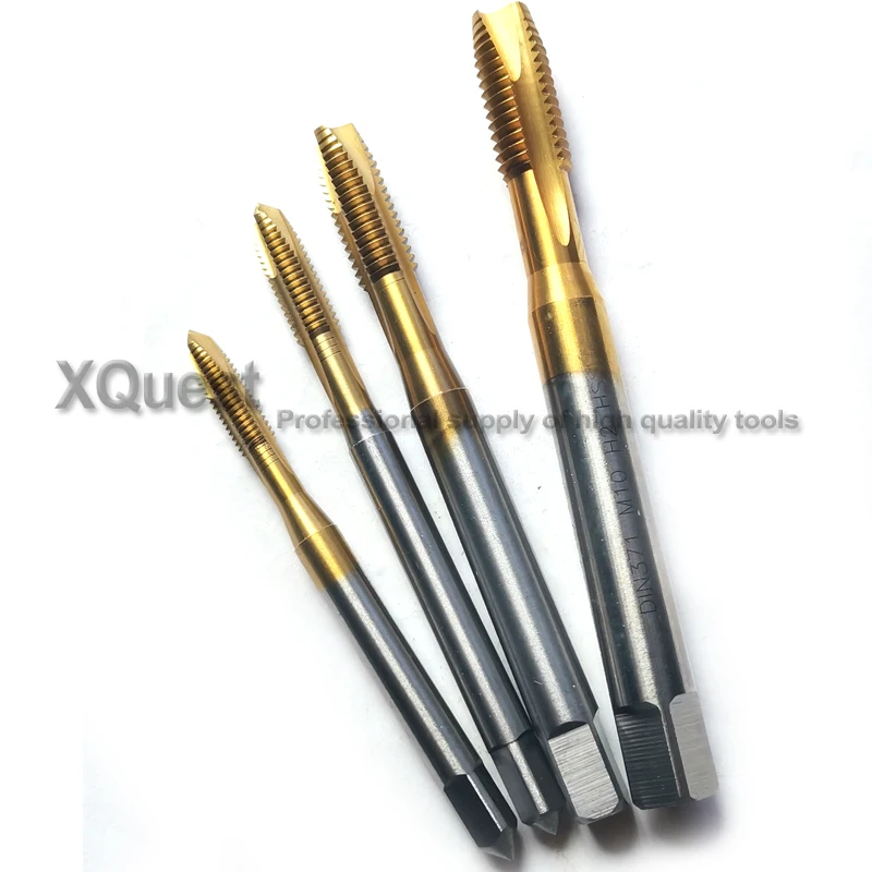 HSS DIN Din371 Standard Machine tap TIN spiral pointed taps M3 M4 M5 M6 M8 M10 spiral point Straight flute tap M5X0.8 M6X1