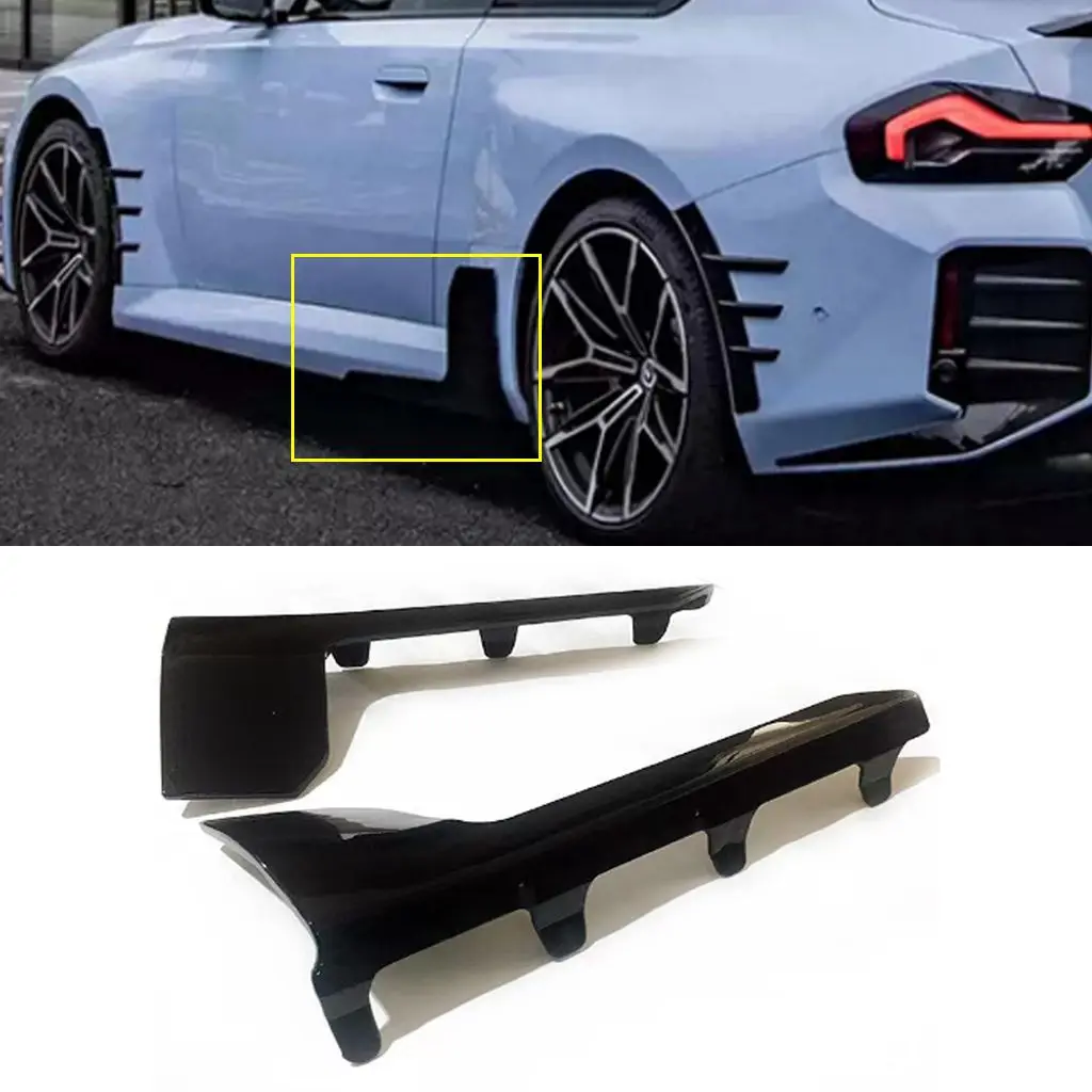 

Gloss Black Car Side Skirts Extension Rocker Splitters Diffuser Winglet Wings For BWM 2 Series G87 M2 Coupe 2023-2024