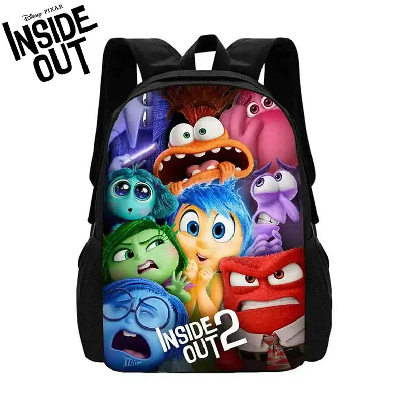 Disney Inside Out 2 Kids Backpack Anime Happy Angry Disgusted Anxious Jealousy Student Shoulder Bag Back To School Gift