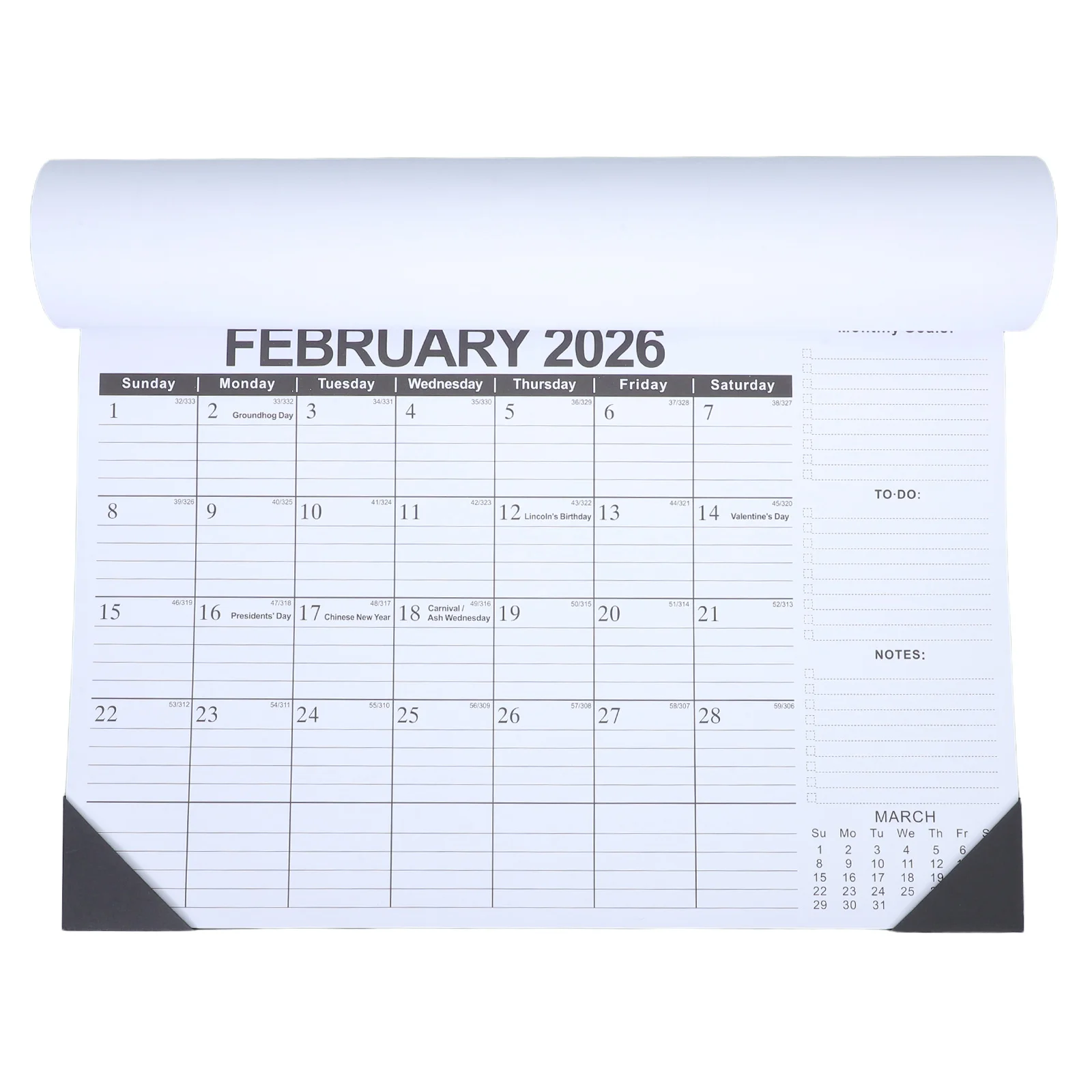 2025-2026 تقويم حائط لمدة 18 شهرًا ورق سميك سهل القراءة للمنزل والمكتب والمدرسة والجدول الزخرفية للمخطط الشهري