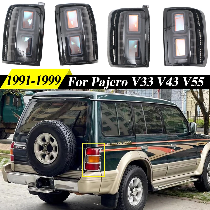Sequential Turn Signal  SequentialIndicator Rear Lamps Assemb LED Tailights Fit for PAJERO V33 V43 V55 1991-1999 MONTERO