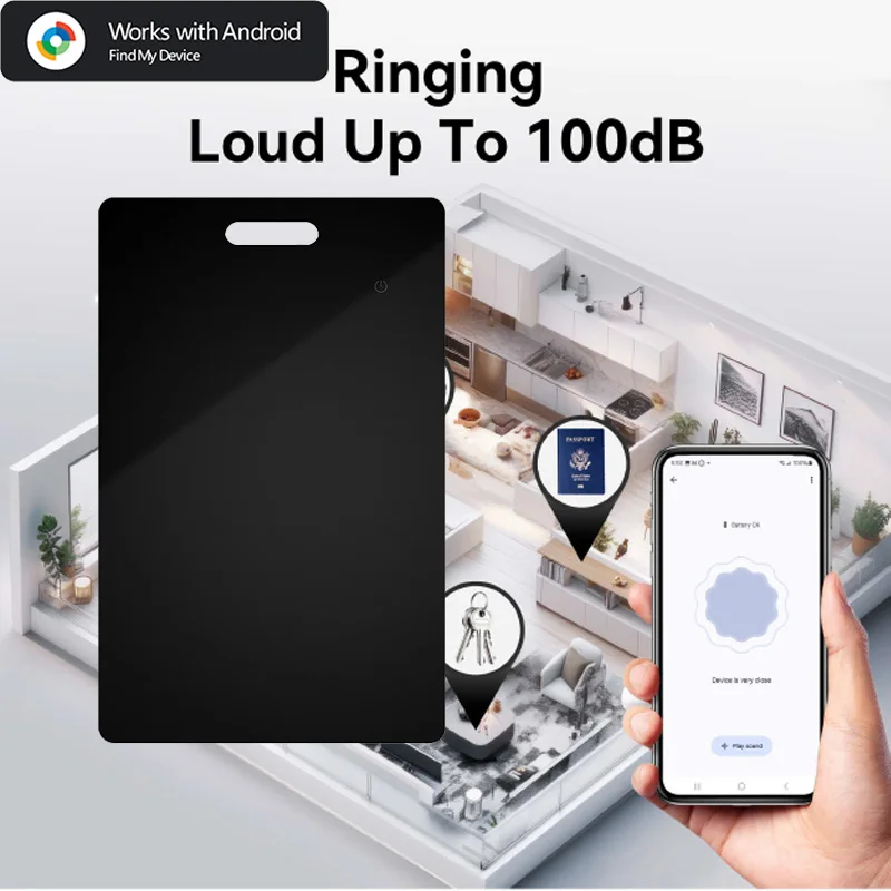 

Wallet Anti-loss Card Location Tracking Smart Tag Android Work with Google Find My App Bluetooth Ultra-thin Card Wireless Charge
