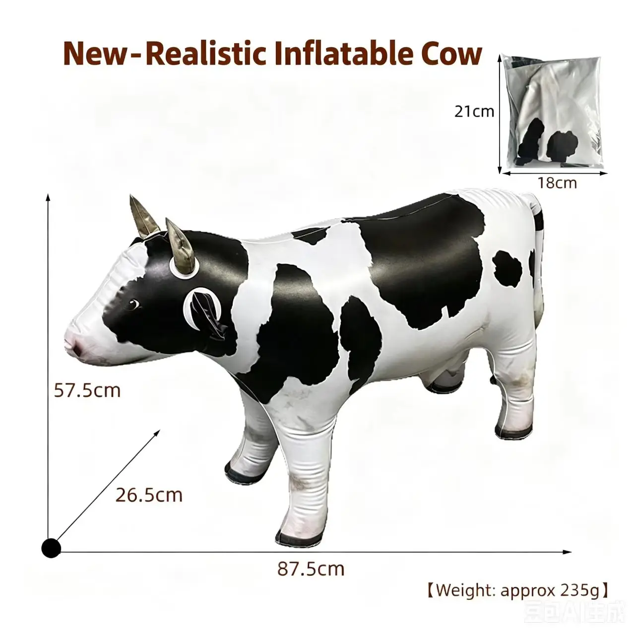 1PC Inflatable Cow Blow up Farm Animals Western Birthday Party Decorations Decorative Inflatable Animals Gifts for Farm