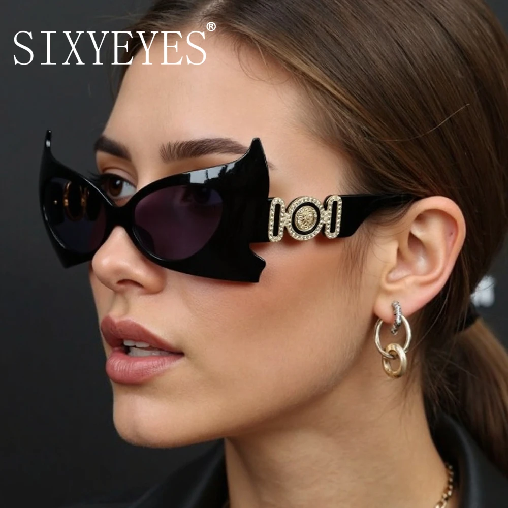 

Oversized Butterfly Sunglasses Women 2025 Luxury Designer Sun Glasses Party Funny Glasses Punk Bat Eyewear Uv400 Lentes De Sol