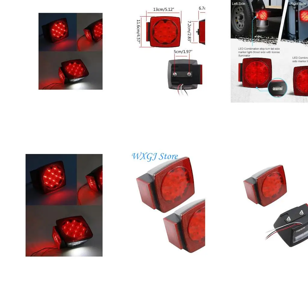 

37JE 12LED Dynamic Car Truck Tail Light Taillight Rear Lamp Flashing Warning Light Bus Trailer RV SUV