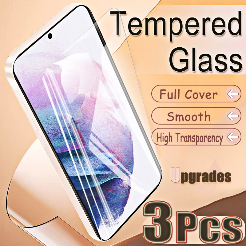 Upgrade 3 Stück Fingerabdruck-Entsperrung Schutz 9H Gehärtetes Glas für Samsung Galaxy S21+ S 21 + S21 Plus 21+ 5G Displayschutzfolien