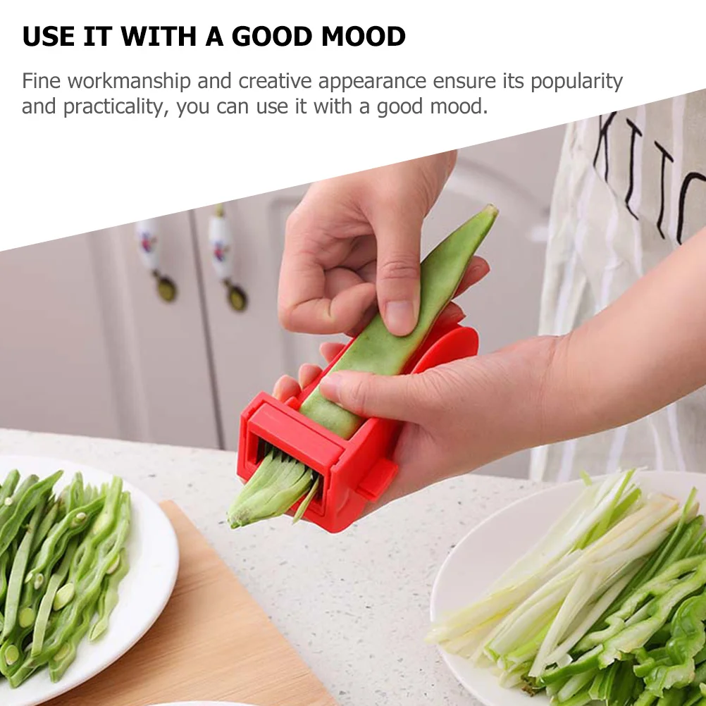 

2pcs Vegetable Shredder Smooth No Burrs Easy Clean Lightweight Portable Kitchen Gadget For Slicing Cucumber Green Bean