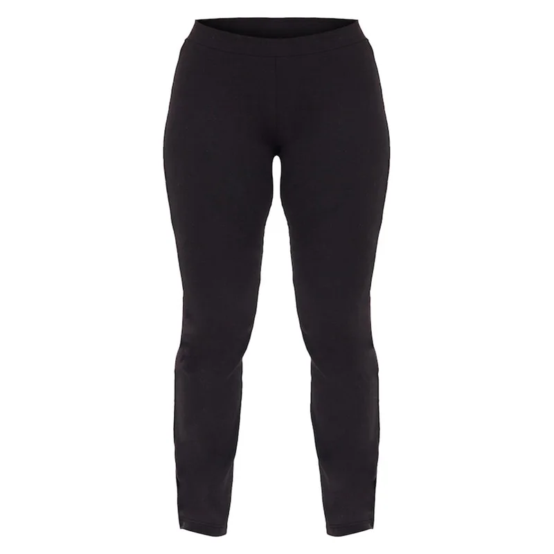 2025 سراويل نسائية أنيقة ذات خصر عادي بقصة ضيقة قابلة للتمدد للتخسيس سراويل مكتب سوداء صلبة يومية #4