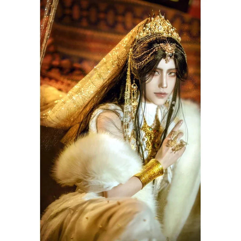 

Anime Heaven Official Blessing Xie Lian Cosplay Costume Tian Guan Ci Fu Cosplay Xielian Hat Prop White Hanfu Halloween