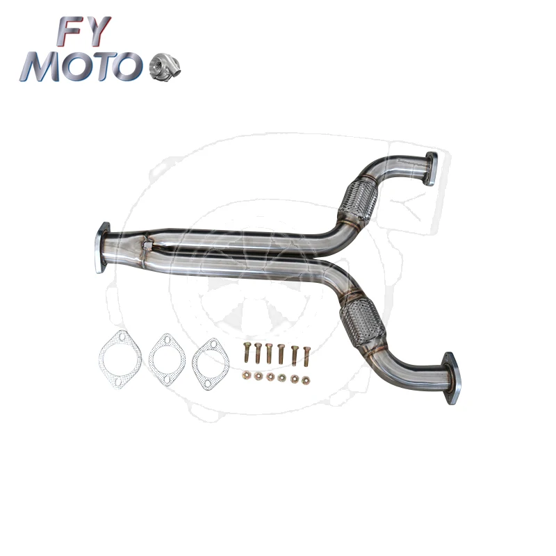 Exhaust downpipe fits for NISSAN 350Z Infiniti G35 VQ35DE RWD 2003-2006 Y PIPE with flex pipe