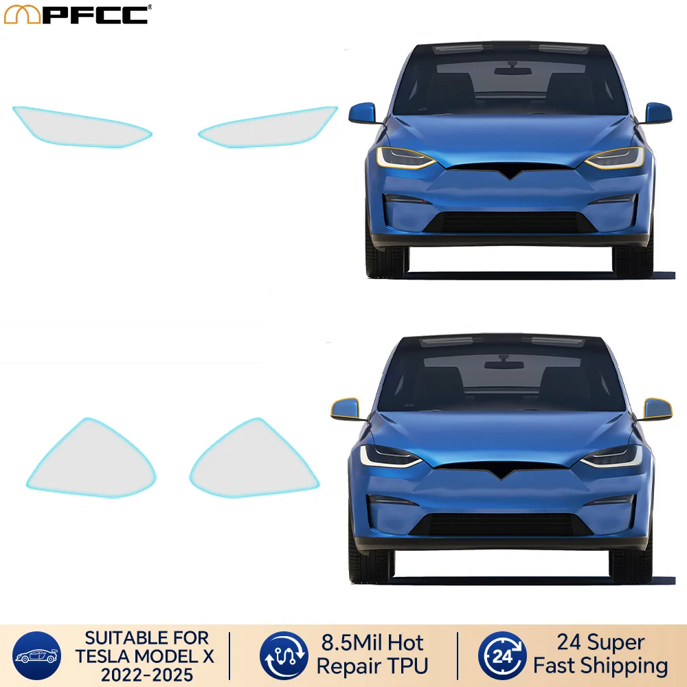 

Для Tesla Model X 2022-2025 Автомобильные фары Зеркало заднего вида B C Pillars Пленка ТПУ PPF Прозрачная наклейка Защитная пленка для краски автомобиля
