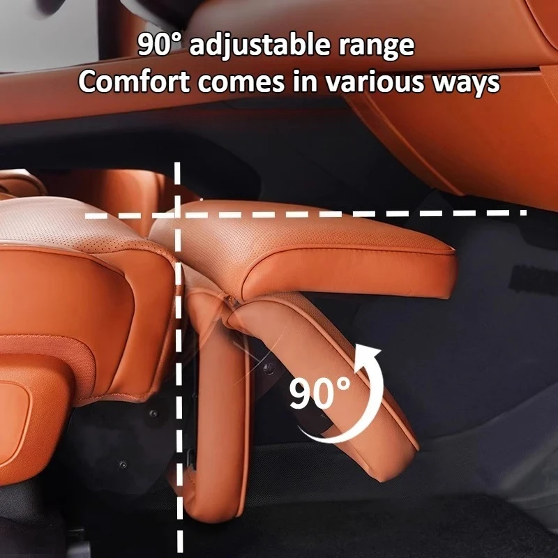For Leapmotor C10 C16 Car Co-pilot Electric Leg Support Upgrade 90 Degree Adjustable Queen Passenger Seat Leg Rest Leather Pad