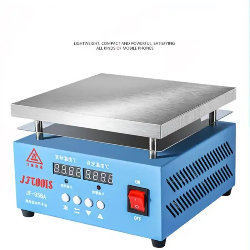 1000W Electronic Hot Plate 956A Constant Temperature Adjustable Heating Platform LED Lamp Beads Electric Heating Plate 200*200mm