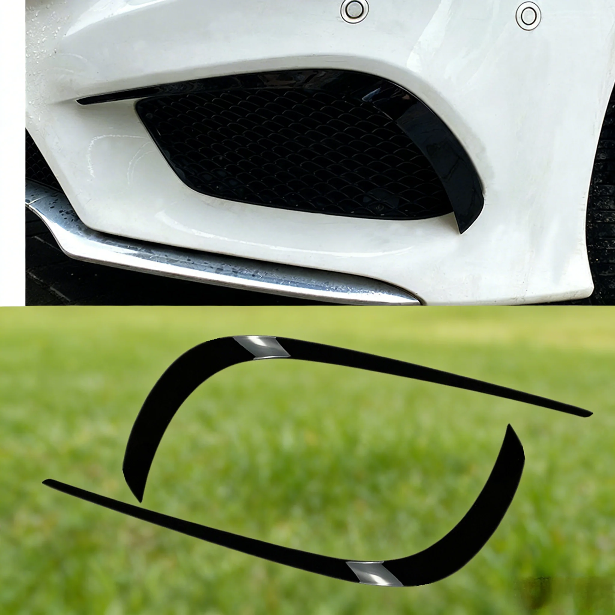 

Накладка на передний бампер (канард) с воздухозаборником и отверстием для противотуманной фары для Mercedes-Benz E-CLASS W212 S212 Facelift Sport AMG 2013-2015