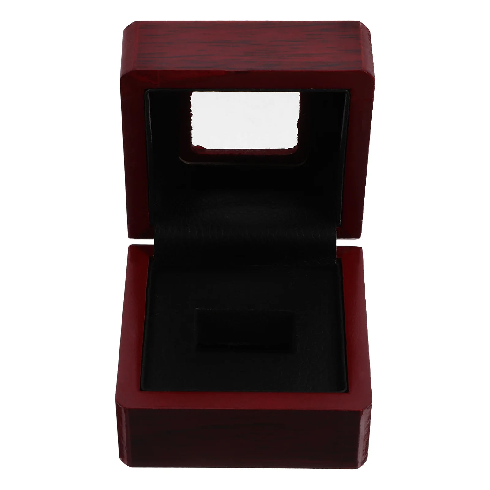 

Champion Ring Box Transparent Lid Single Hole Wooden Storage Display Case for Rings Jewelry Organizer Wooden Ring Box