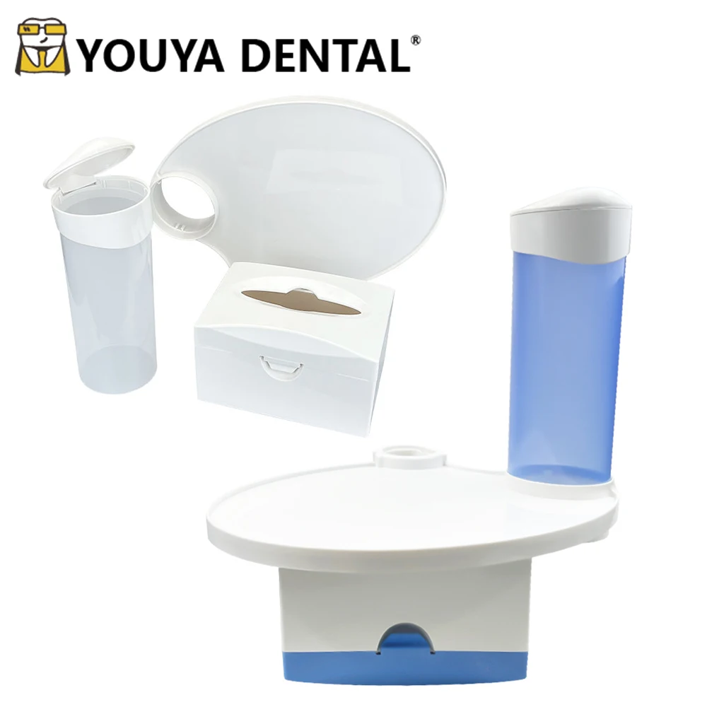 3 in 1Dental Chair Scaler Tray Parts Instrument Cup Storage Holder With Paper Tissue Box Oral Care Dental Accessories