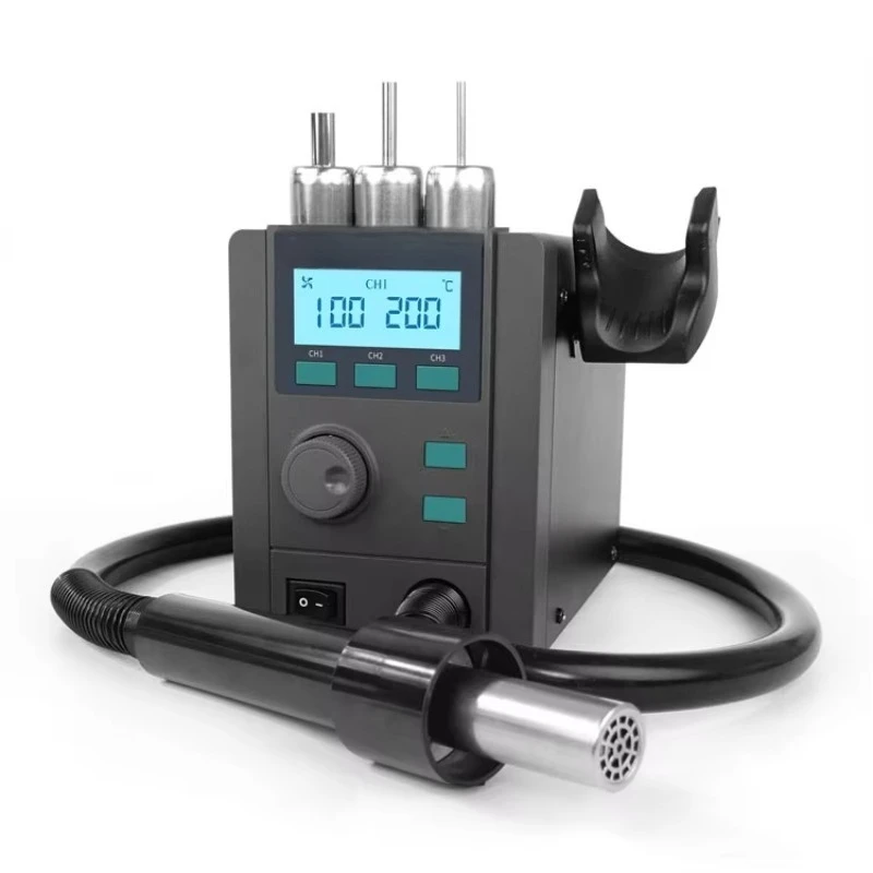 

QUICK 859D+ 220V 580W Hot Air Soldering Station LED Digital Display Soft Wind Hot Air Heat SMD BGA Rework Station Tools