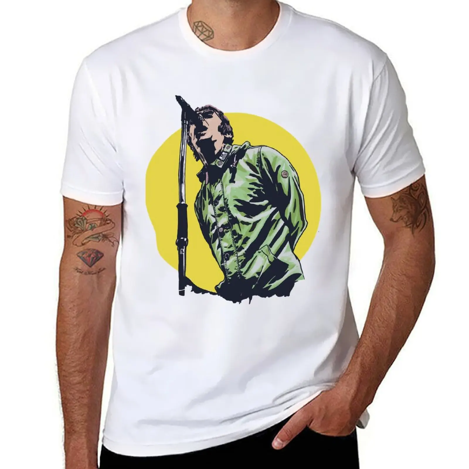 

Beautiful Model Liam Rock Gallagher Singer Gifts Music Fan T-Shirt funny t shirts man t shirt man luxury