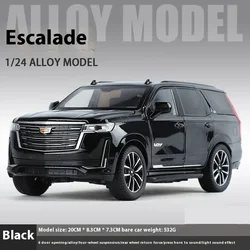 Simulation 1:24 Cadillac Escalade SUV Alloy Car Diecast Metal Model Sound & Light Toy Computer Desktop Ornaments Children Gift