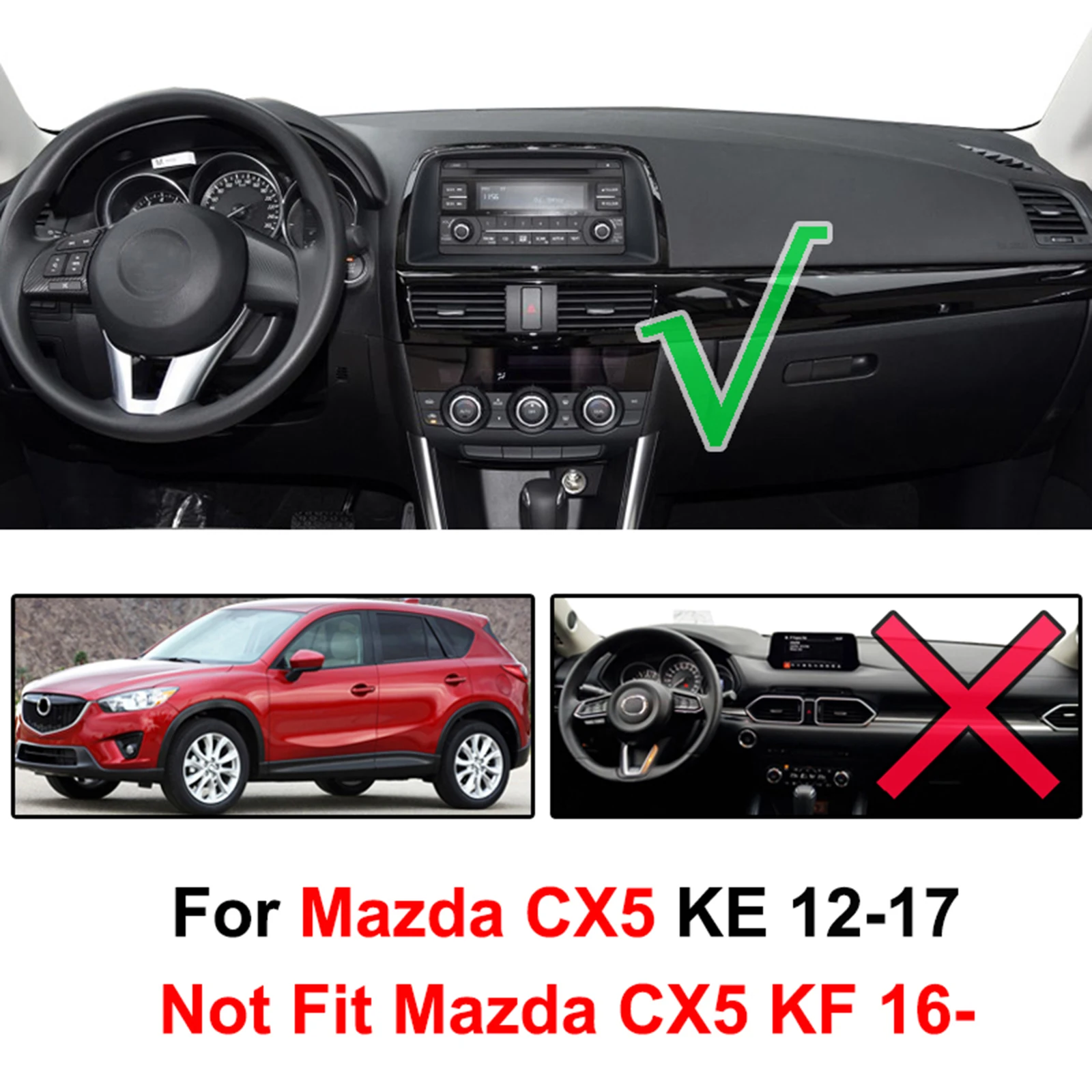 XUKEY FIT FOR 2013 2014 2015 2016 MAZDA CX-5 DASHBOARD COVER DASHMAT DASH MAT PAD SUN SHADE DASH BOARD COVER CARPET