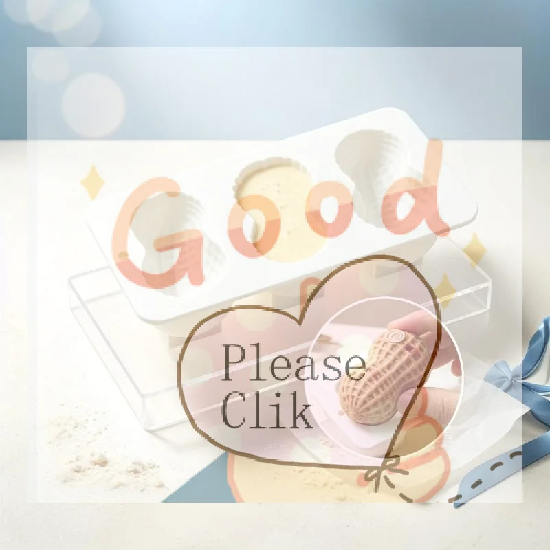 【HG】3-Cell Peanut Design Food Grade Mould Silicone Chocolate Mold Kitchen Dessert Bakeware Pastry Tools